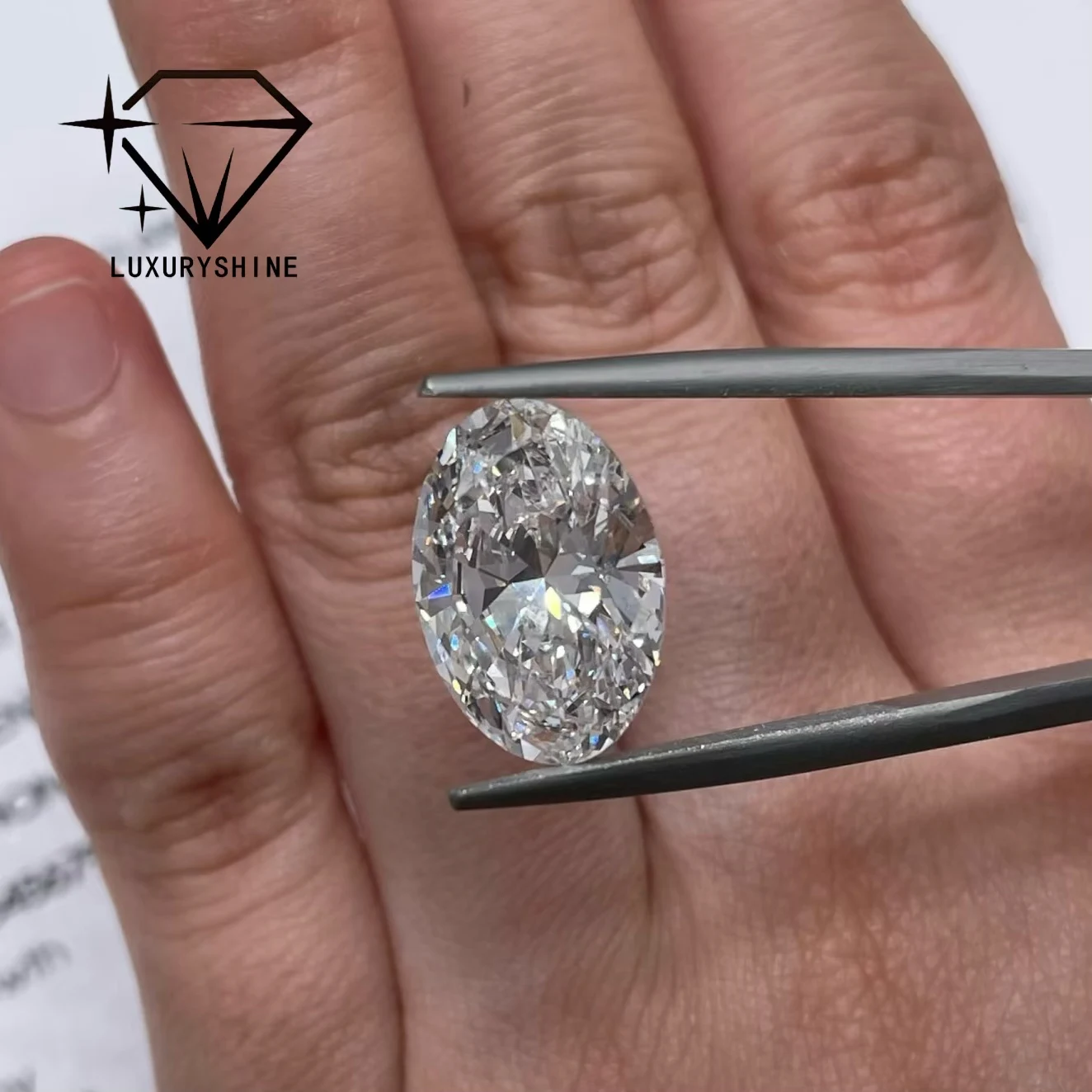 LuxuryShine VS1 Lab Grown Diamond Oval Cut 1-5CT D-F Color With IGI Certificate Real Diamond Loose Diamond custom Jewelry