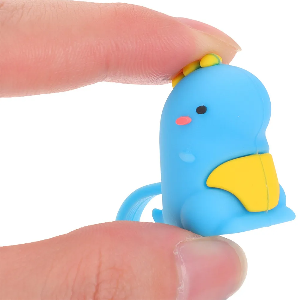 6 Pcs Straw Tips Lids Straws Cover for Tumbler Cartoon Dust Plug Silicone Topper