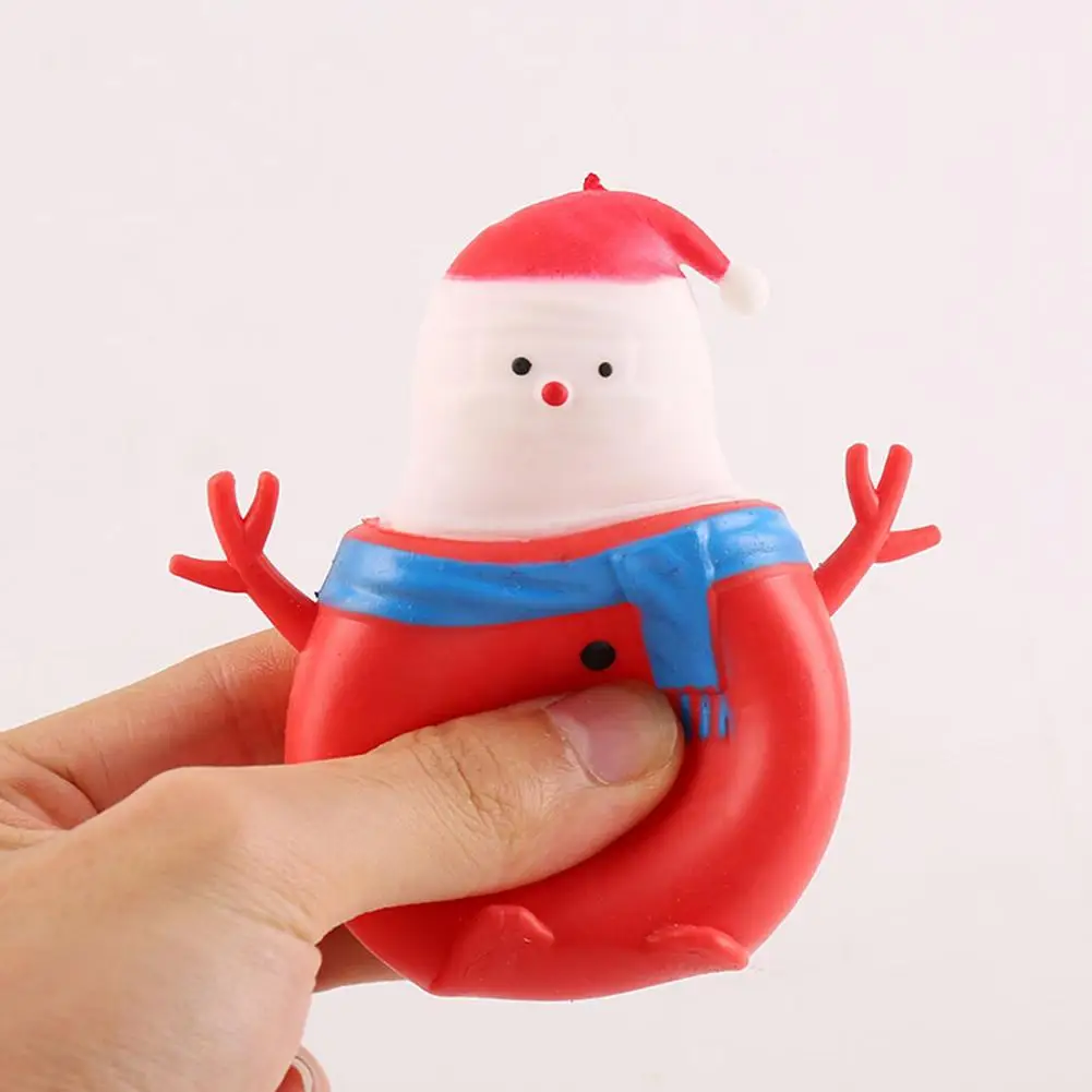 Juguete antiestrés de Papá Noel para niños, herramienta suave para apretar, alivio del estrés, divertido, regalo de Navidad