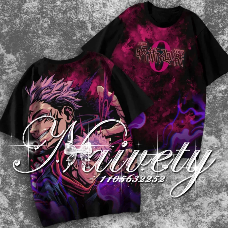 Summer Jujutsu Kaisen Yuji Sukuna 3D Print Quick Dry Unisex Loose Anime Breathable Sports Short Sleeve Fans T-shirt Y2k