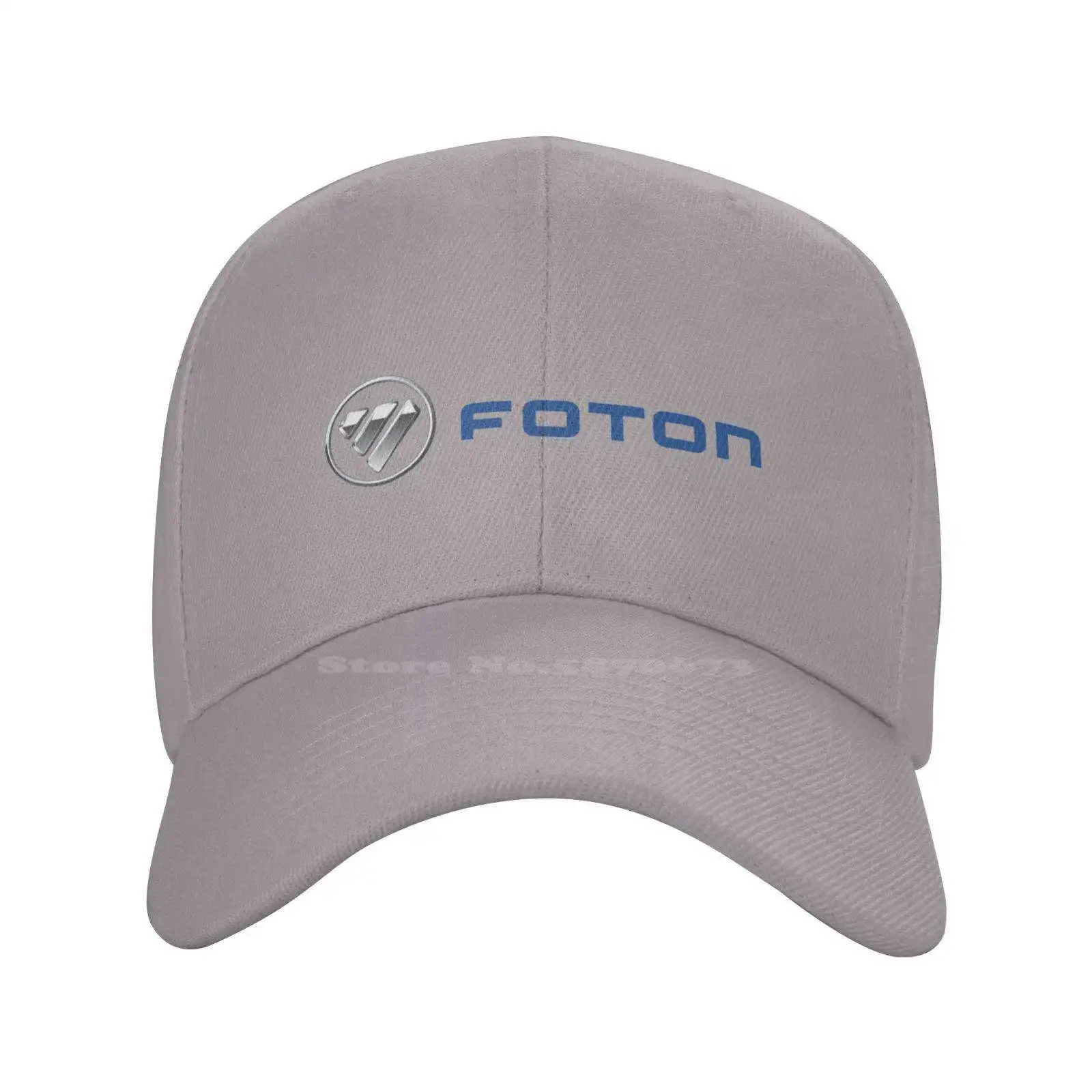 Foton Logo Print Boné De Beisebol Gráfico, Boné Denim Casual, Chapéu De Malha