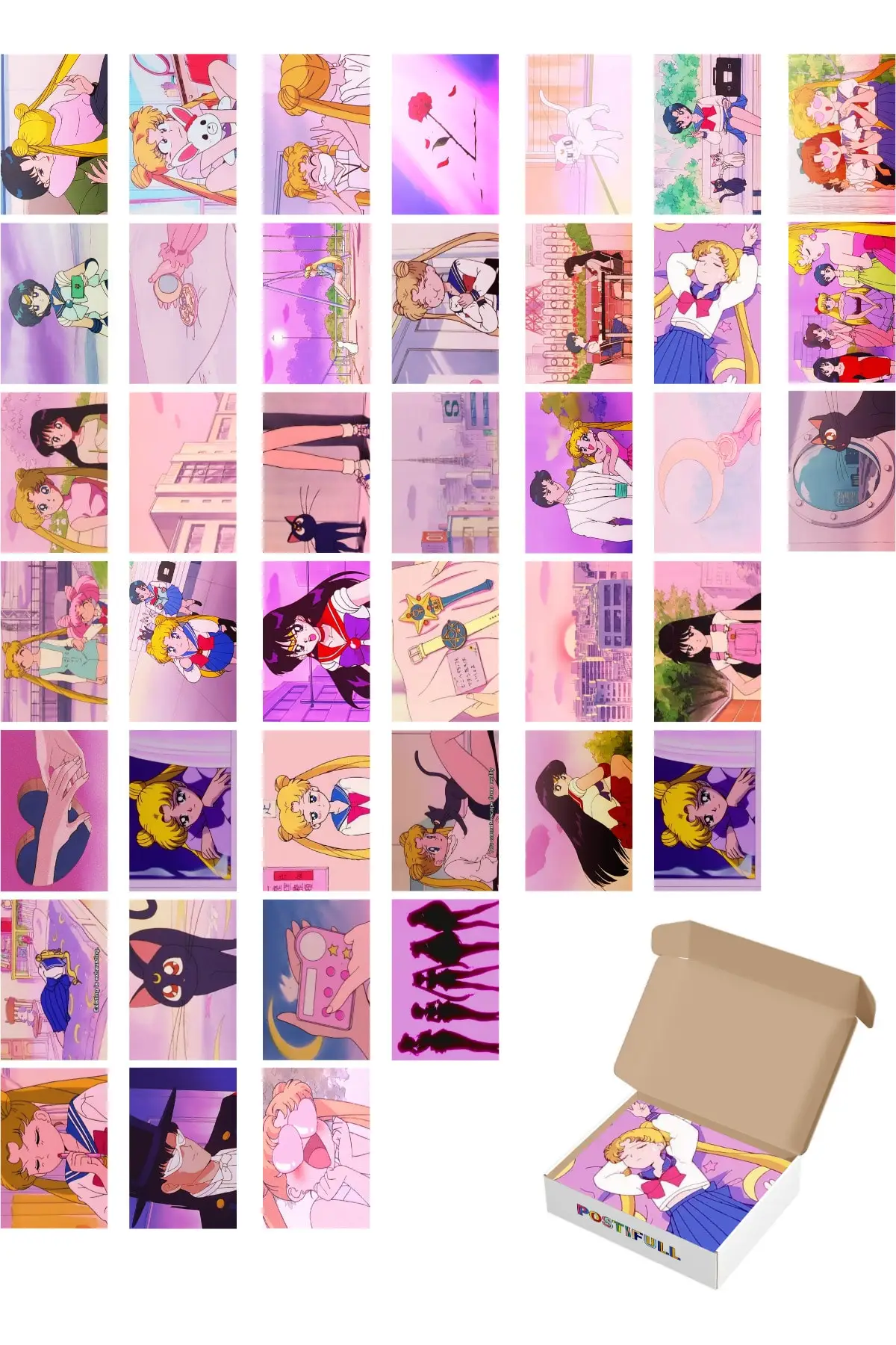 

Anime Wall Poster Collage Set-40 Pcs-Thick Coated Paper Poster Set-10cm * 14cm-Boxed Set