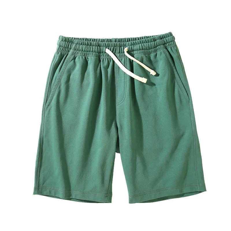 

Summer Solid Color Drawstring Cotton Shorts Men Casual Jogger Sweathshorts Plus Size Workout Gym High Quality Thicken Shorts