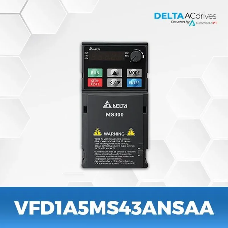 Delta VFD1A5MS43ANSAA MS300 Series Drive 0.4kw three phase 100% original frequency inverter