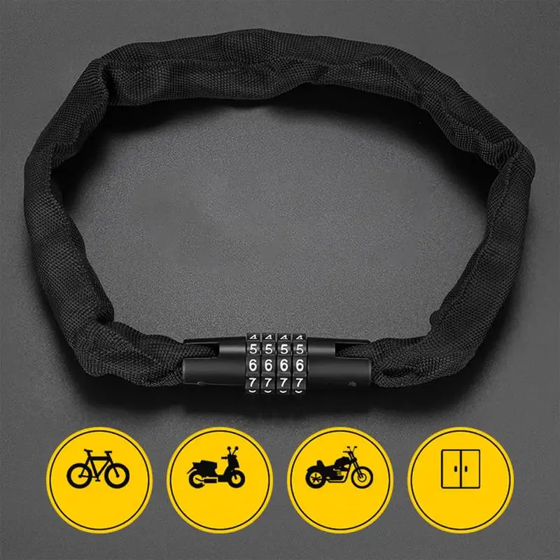 Bike Lock Portable Password M TB Road Bicycle Padlock High Security Anti-Theft Cycling Chain Lock Bike Accessories