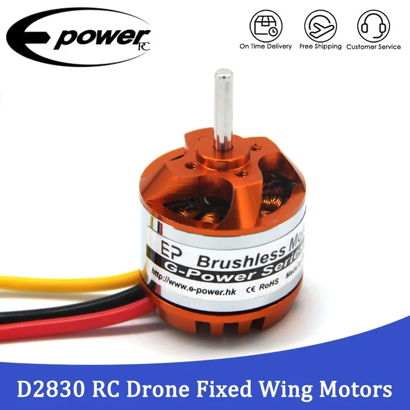 

E-POWERRC RC Motor D2830 750KV 850KV 1000KV 1300KV 2-4S Lipo 3.175mm Shaft Large Torque FPV Racing Drones RC Helicopter Parts