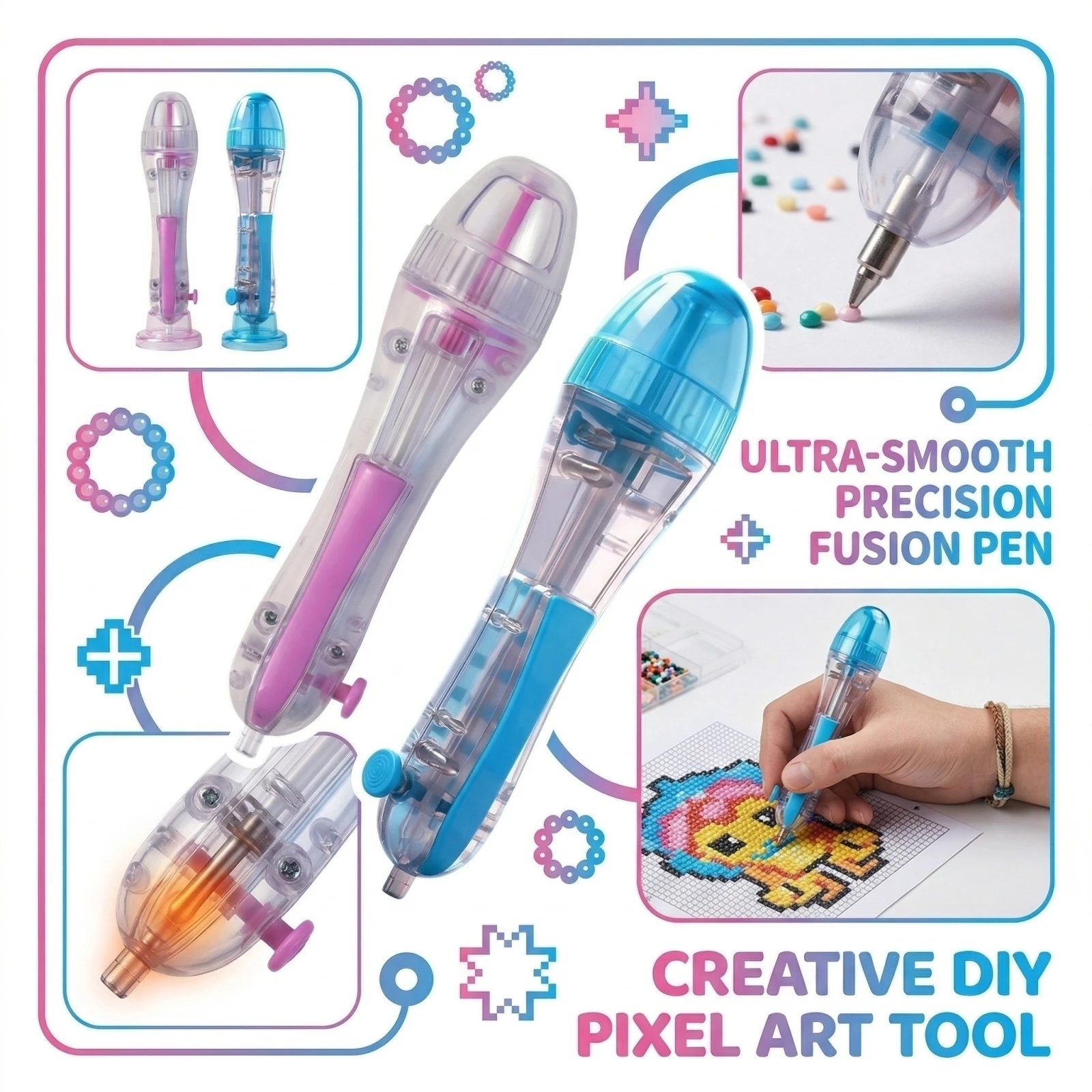 Smooth Tool Precision Placement Tip DIY Creative Puzzle Bead Pen Hand Control Practice Relaxing Craft Experience Handmade Tool