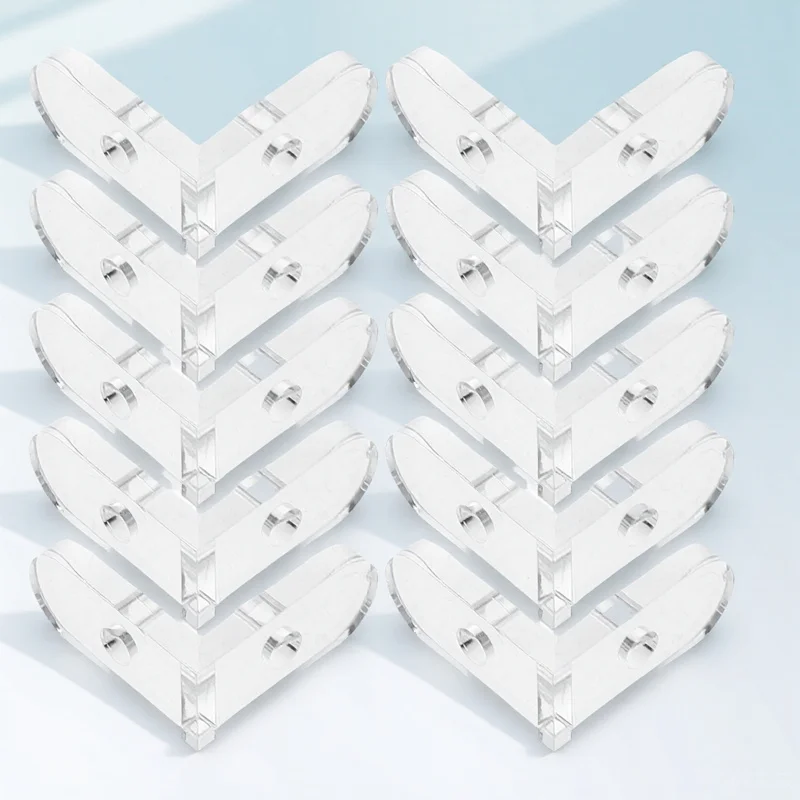

15Pcs Transparent Acrylic Corner Fasteners Clear Brackets for Boxes Display Heavy Duty Fixing Clips Sturdy Connectors