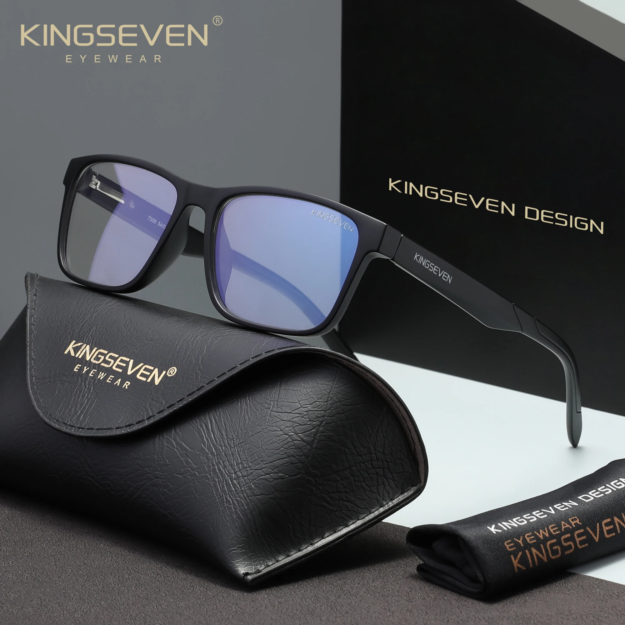 

Очки KINGSEVEN для защиты от синего света для мужчин и женщин, компьютерные очки с защитой от синего света, прозрачные линзы