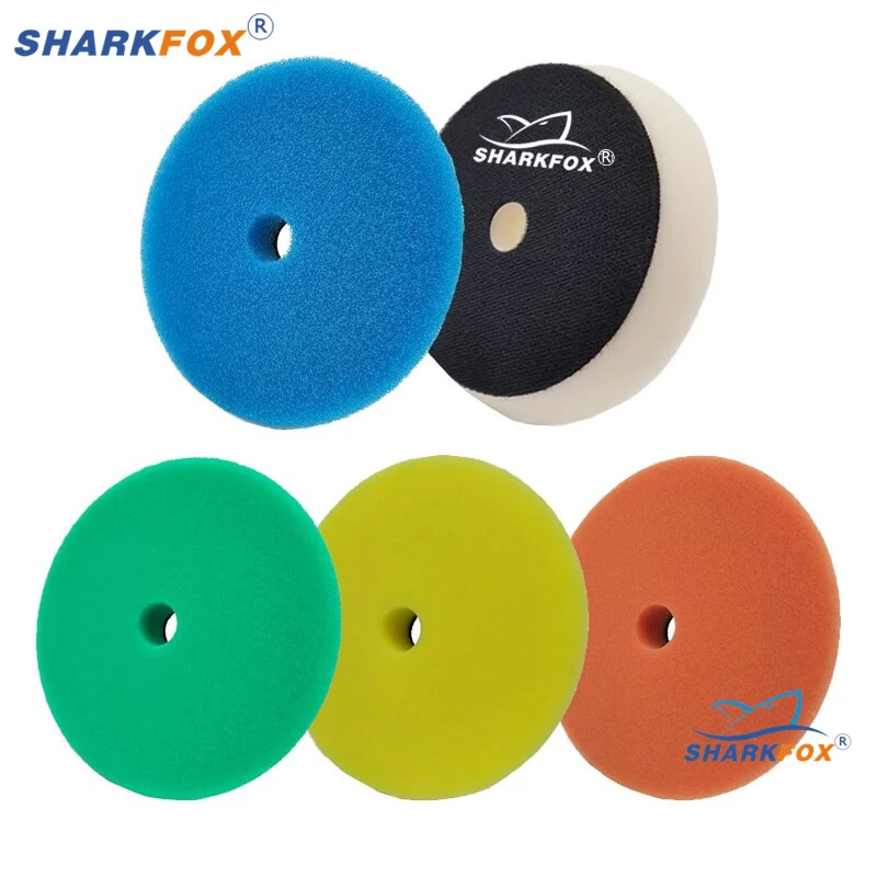 Sharkfox 5/6 Inches Car Polishing Kit Polish Pad Car Polish Buffing Pad Abrasive Disc Sponge Foam Pads Polisher