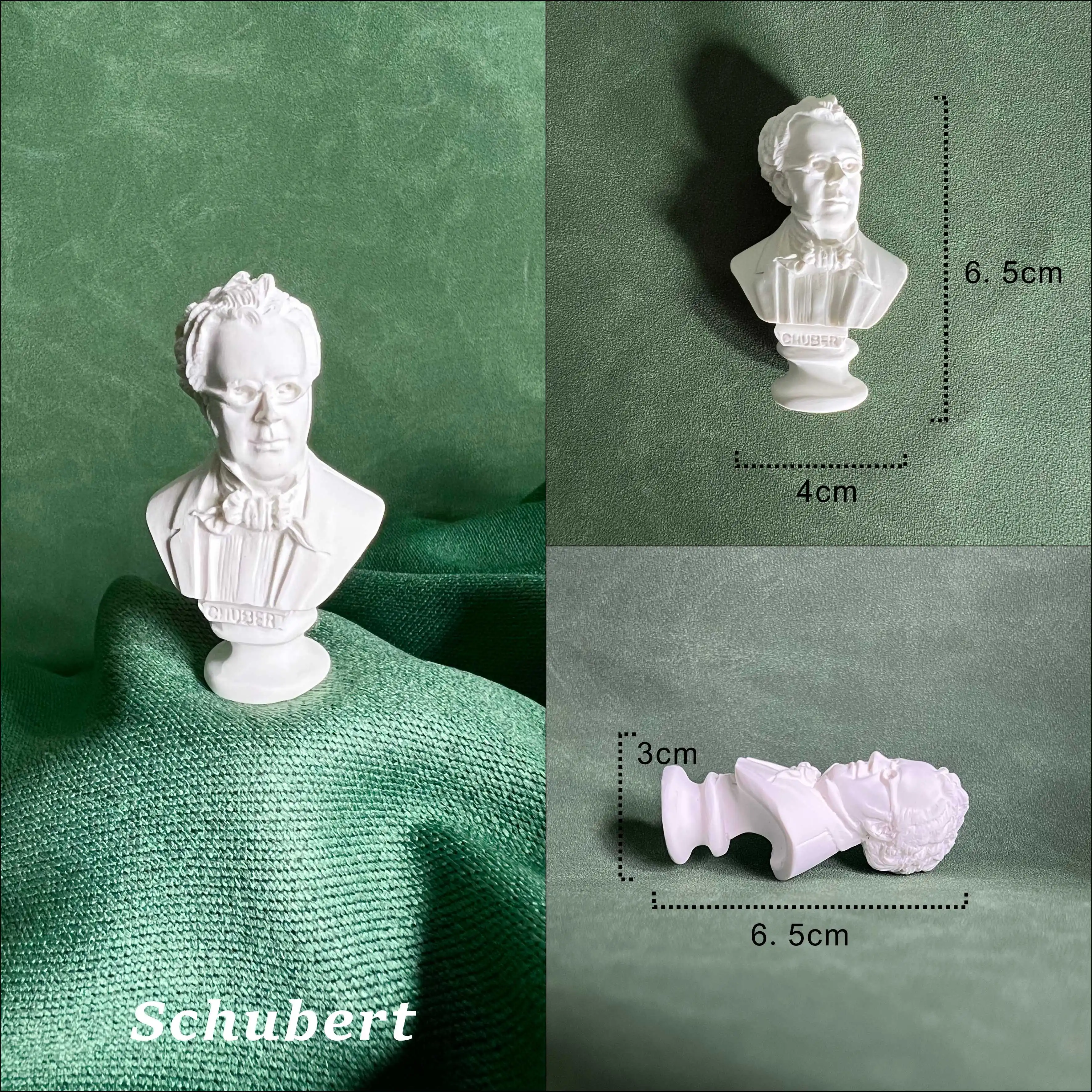 Carving sculpture Nordic style plaster head Molière, Schubert, Brahms, Mozart, Michelangelo, Bach Home decoration【s3-04】