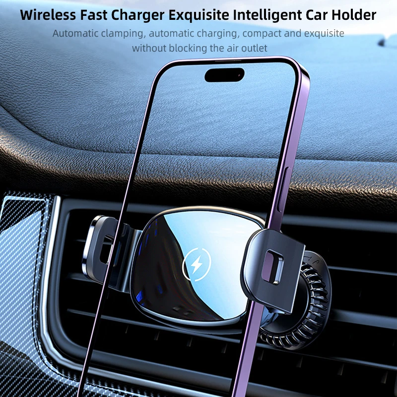 

15WCar Suction Cup Mobile Phone Holder 360° Rotatable Automatic Lock Adjustment Universal Navigation Holder For Dashboard Holder