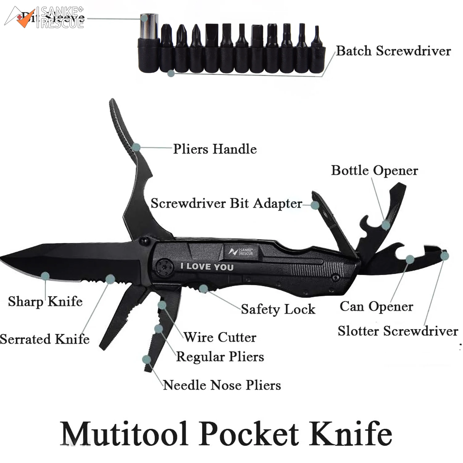 Folding Knife Pliers Portable Multi-Purpose Mini Pliers Combination Knife Wire Cutter Outdoor Emergency Survival EDC Tool