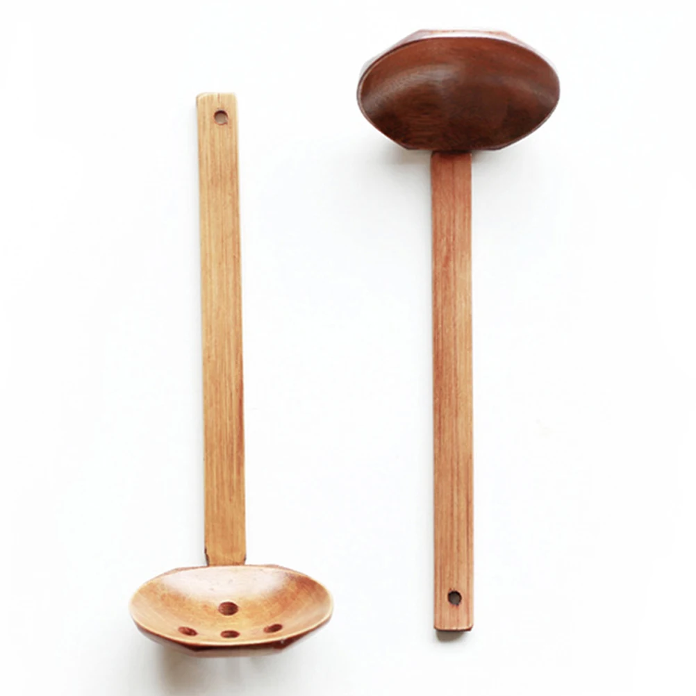 

Long Handle Wooden Spoon for Cooking Soup Heat Resistant Eco Friendly Non Toxic Mixing Spoon for Hot Pot Mala