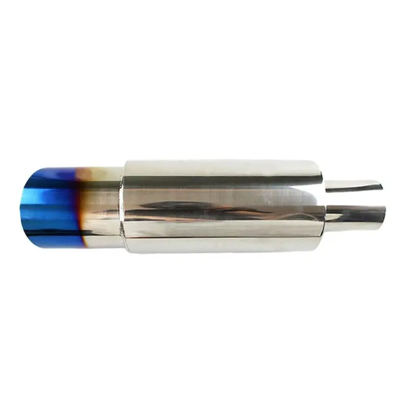 

2X Car Universal Stainless Steel Rear Exhaust Pipe Square Muffler Tail Throat Muffler Tip Pipe 370Mm Roasted Blue