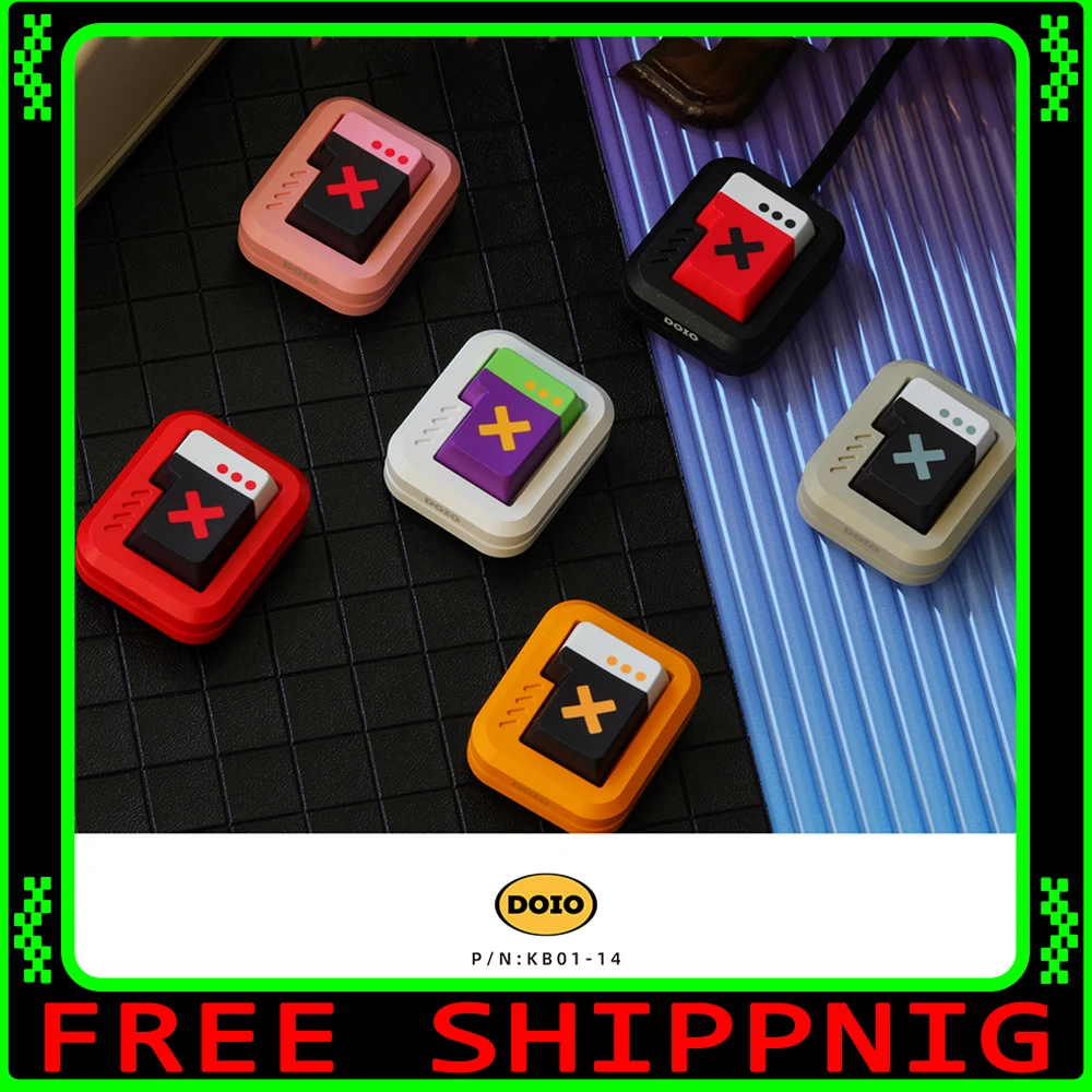 

DOIO KB01-14 Mechanical Keyboard Aluminum Alloy Wired Carriage Return Controller Desktop Power Key External Desktop Power Switch