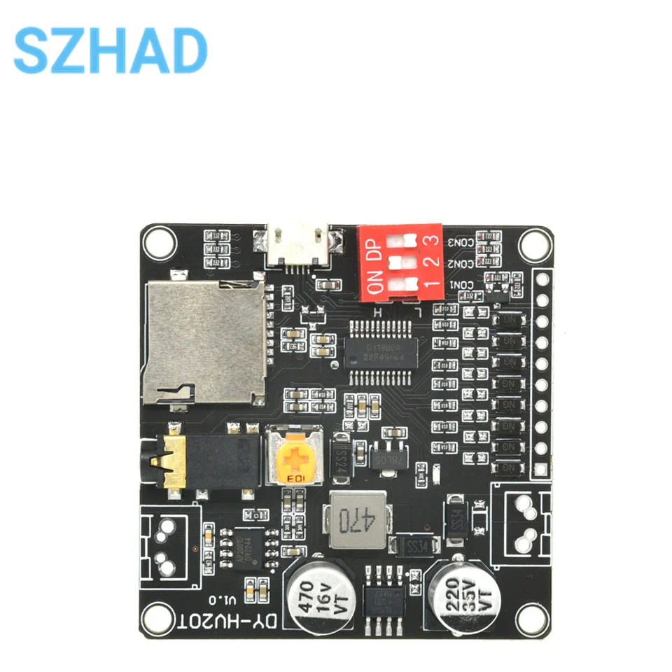 Modulo di riproduzione vocale lettore musicale MP3 scheda amplificatore Trigger i/o UART DY-SV17F DY-SV5W DY-SV8F DY-HV20T DY-HV8F per Arduino