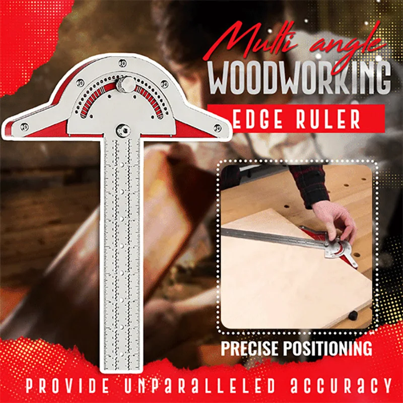 Ultra Precisie Markering Heerser Vierkante T Type Houtbewerking Scriber Meten Houtbewerkers Rand Regel Carpenter Tool