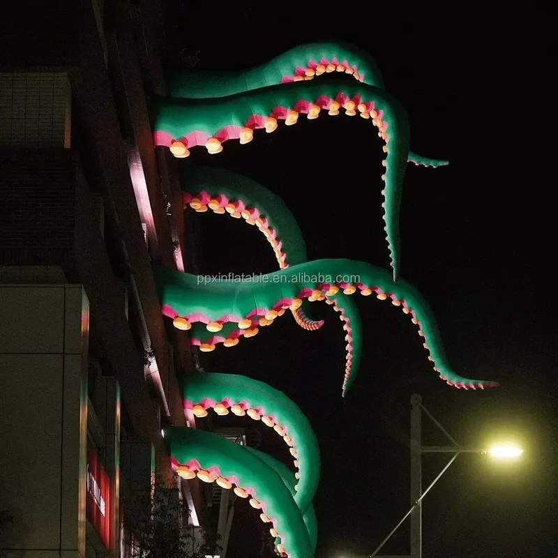 for Halloween Inflatable Tentacle High Giant Cartoon Tentacle for Advertising Street Decoration