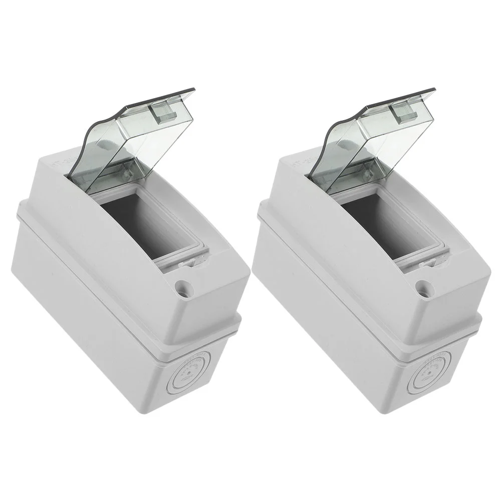 2 Pcs Way Distribution Box Electrical Boxes Small Plastic Electronic Junction Case Weatherproof Ip