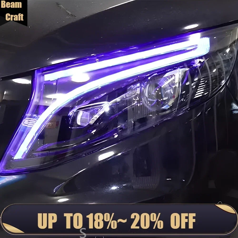 

Upgraded Car Front Lamps for Benz Vito W447 2016-2023 Auto Headlights Assembly Led Dynamic Streamer Projector Lens Accessories