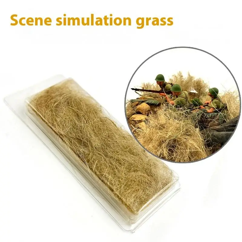 1 セット都市建設アクセサリーミニチュア静的草房模型現実的な草の群れ風景装飾モデル