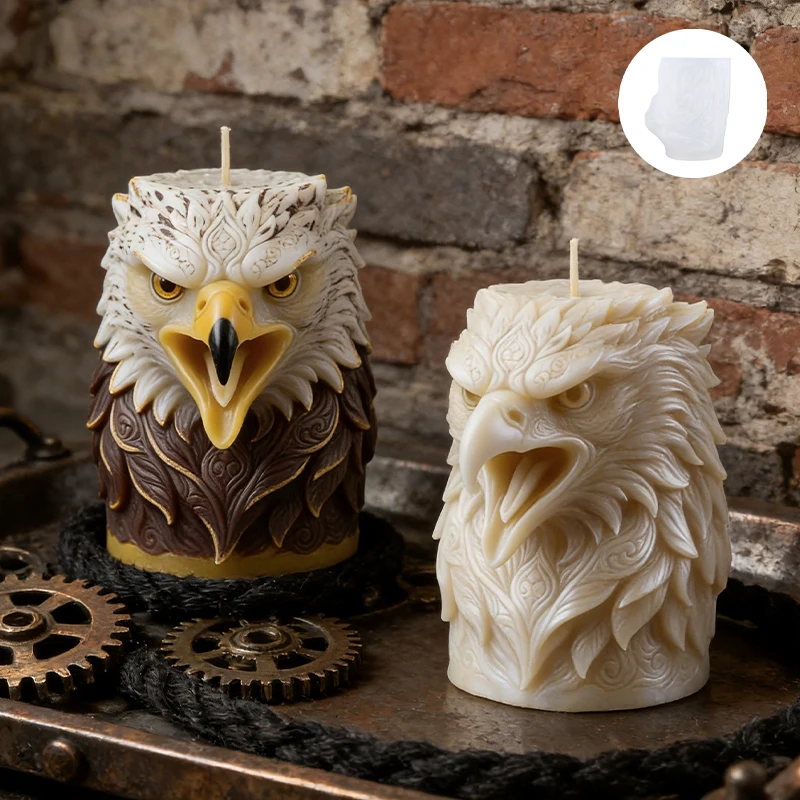 

Эта величественная форма для свечи в виде орлиной головы легко снимается с формы, идеально воспроизводя красивую и внушительную орлиную голову для украшения дома.