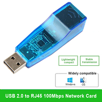 USB 2.0 To LAN RJ45 Ethernet 10/100Mbps Networks Card Adapter for Win8 Mac OS PC USB A Connectors Converter Adapter USB Adapter