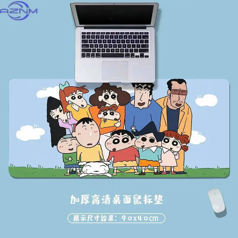 Cartoon Anime Large Mouse Pad Crayon Shin chan Dormitory Desk Pads Office Computer Keyboard Mat Game Mousepad