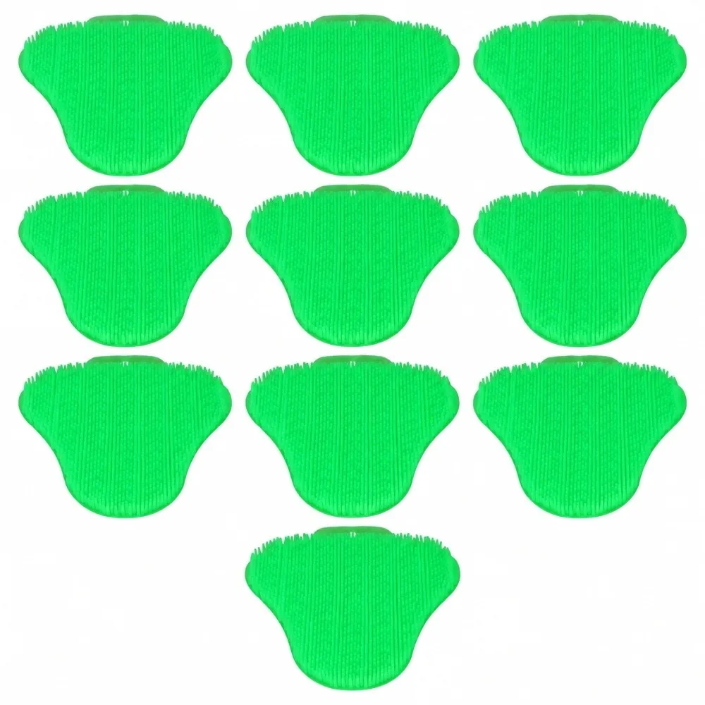 10 Pack Triangle Shape Urinal Filter Screen Splashproof Anti Splash Fragrance Urinal Screen Deodorizer Green Urinal Splash Mat