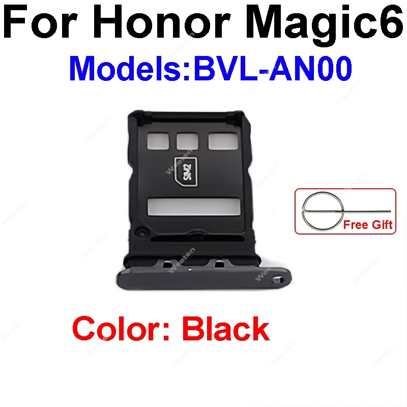 Sim Card Tray Socket Adapter For Huawei Honor Magic6 Magic 6 Pro Lite Sim Card Reader Slot Connector Holder Repair Parts