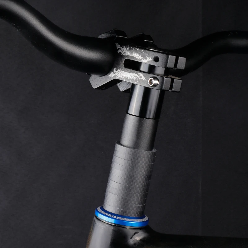 Bicycle Handlebar Stem Extender for Glossy Carbon Fiber Alloy Steel Fork MTB Road BMX Bicycle Fork Hidden Riser Adapter