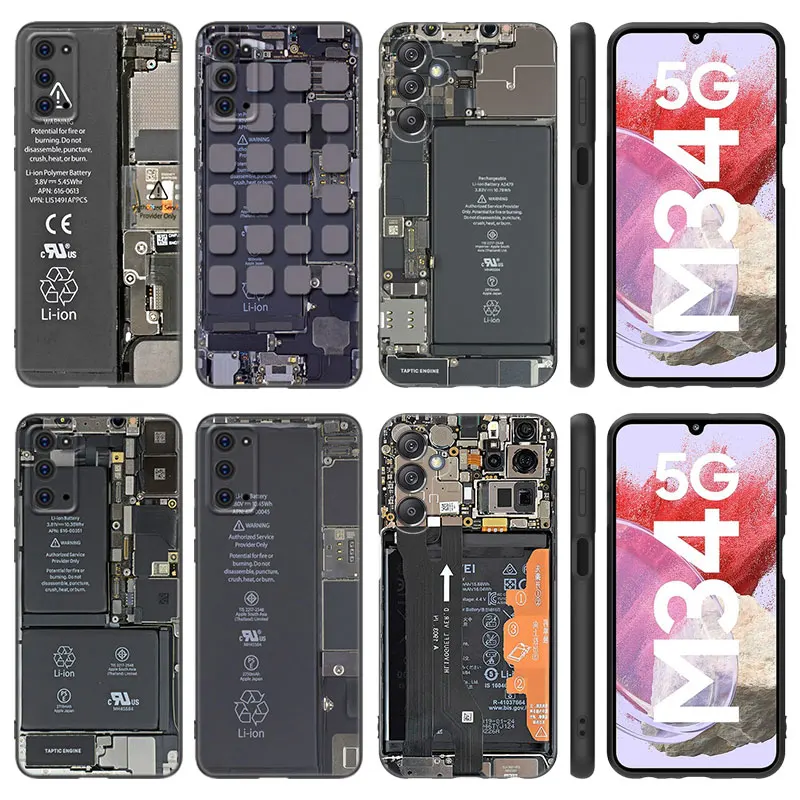 Inside Motherboard Circuit Board Case For Samsung M30 M31 S Note 10 Lite 20 Ultra M04 M13 M32 4G M14 M23 M33 M34 M42 M52 M53 M54