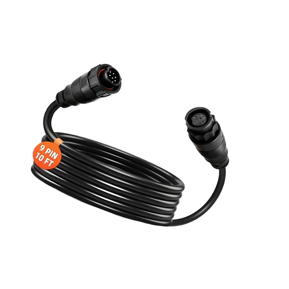 Fishfinder Extender 9-pin Transducer Cable For Sonar Imaging Oxygen-free Copper Core Waterproof Design For LSS-1 LSS-2