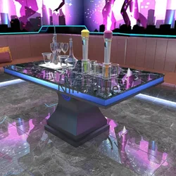 Outdoor Bar Tables Kitchen Furniture Counter Table Led Room Decor Cocktail Large Dining Bright High Cool Buffet Cafe Dj Booth