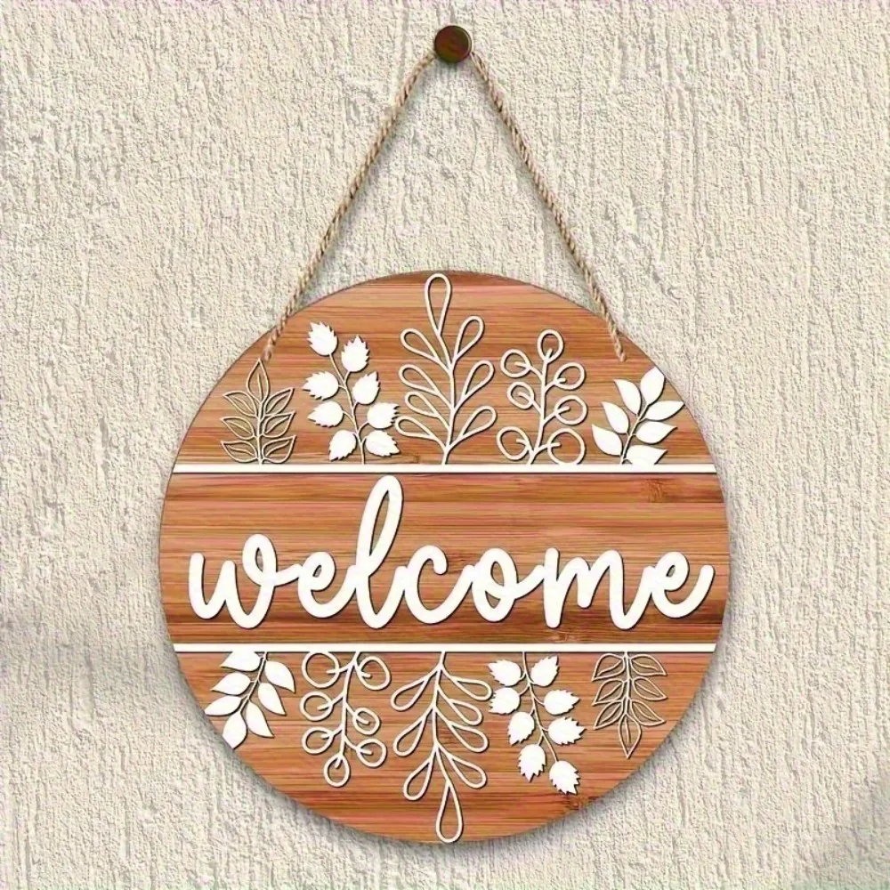 2D Flat Round Wooden Wall Sign 8 Inch Two-Dimensional Print Ornament For Holiday Party Graduation Mother's Day Gift