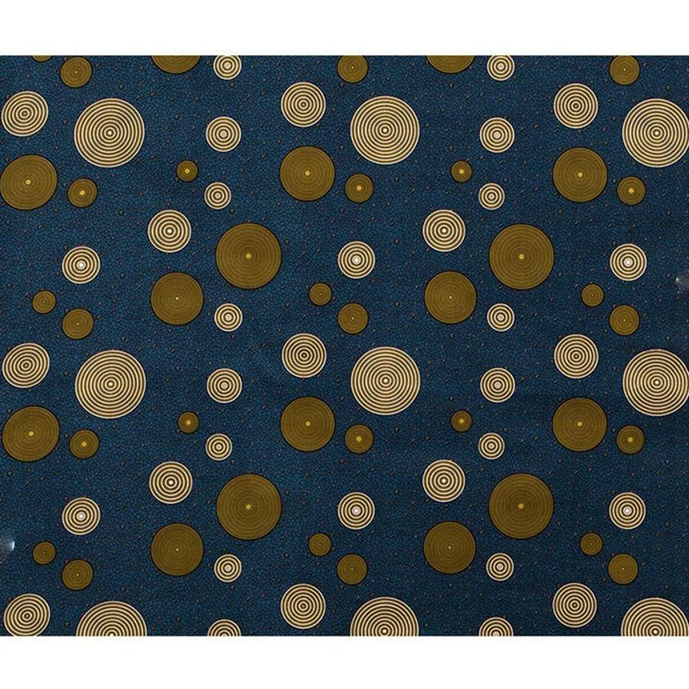 

A84X-2Pcs 6 ярдов африканской ткани Анкара из полиэстера с восковым принтом, африканская ткань для праздничных платьев