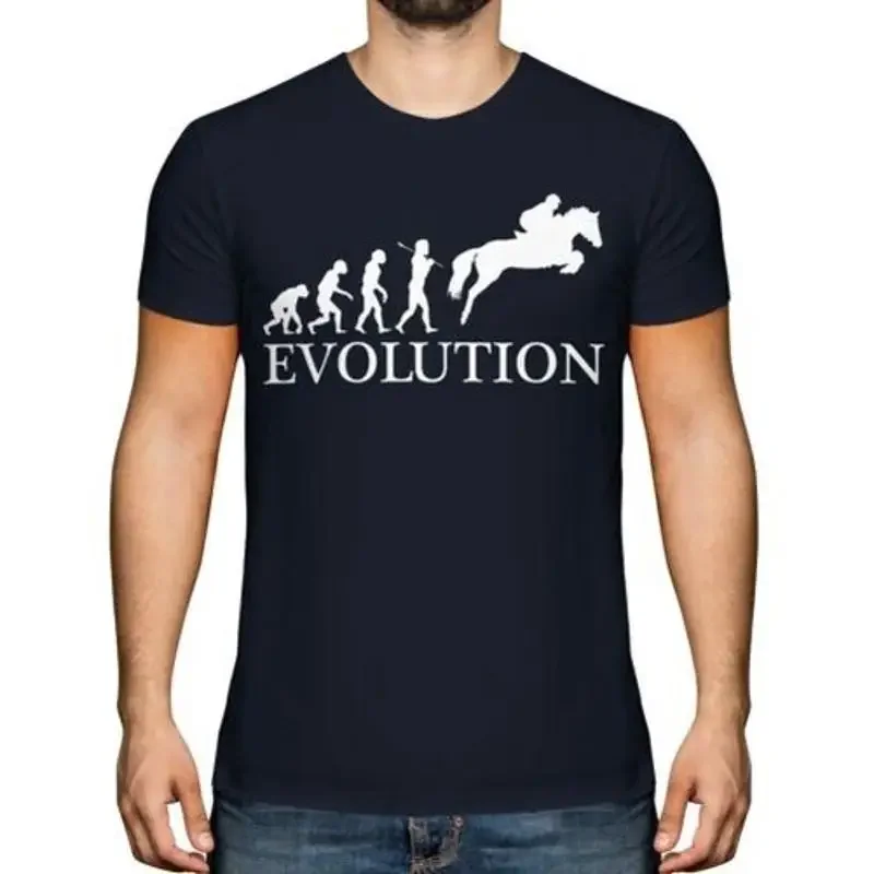 Evolution Of Man Jumps Men's T-Shirt Top Equestrian Gift