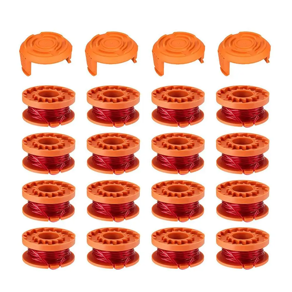 20+2er-Pack Trimmer-Spulenfaden für Worx WA0010 WG163 WG180 WG154 Unkrauttrimmer Spulenabdeckung Ersatzteile 10ft – Detail 17