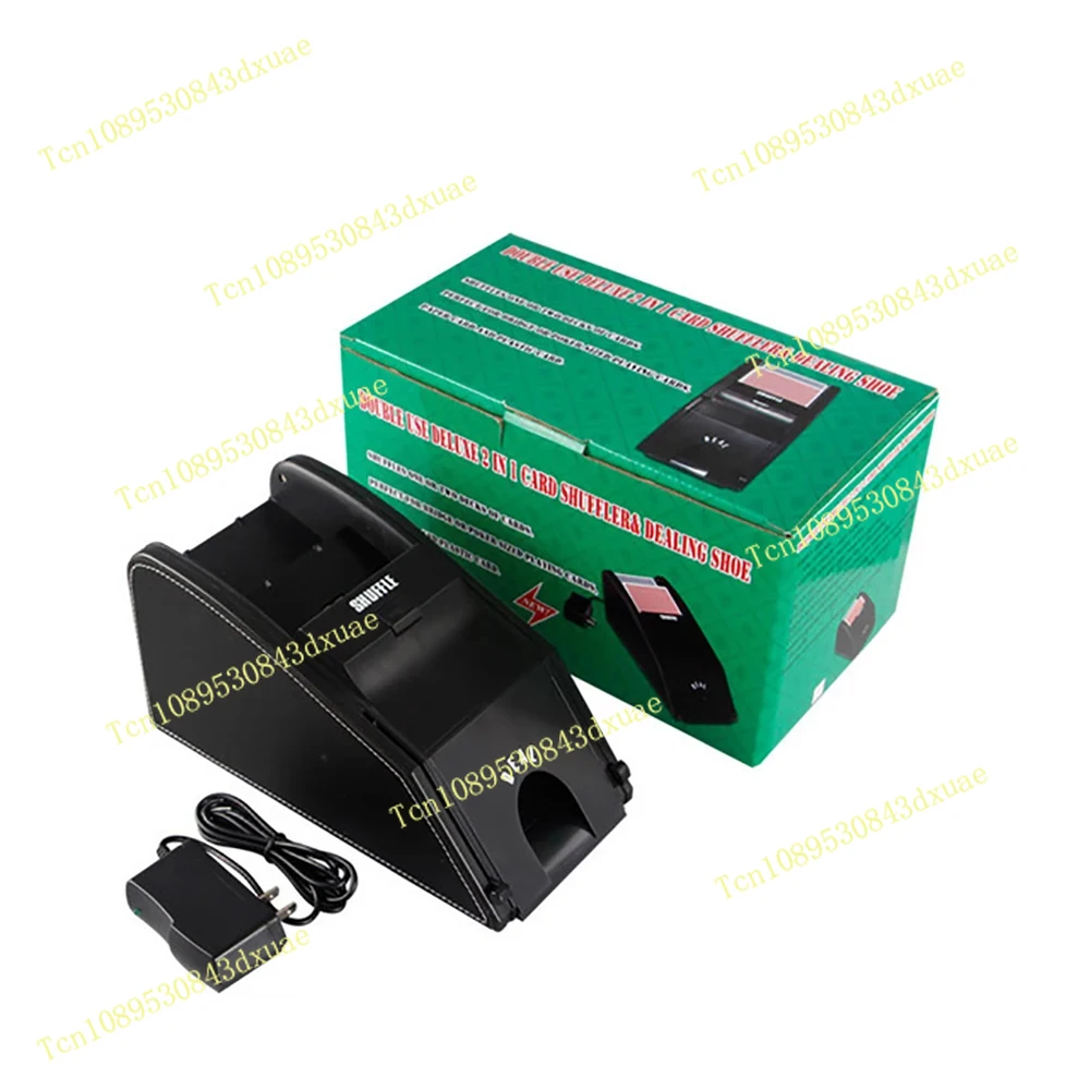 Double Use Deluxe 2 IN 1 Card Shuffler & Dealing Shoe Automatic Casino Playing Card Poker Card Automatic Shuffleing Machine