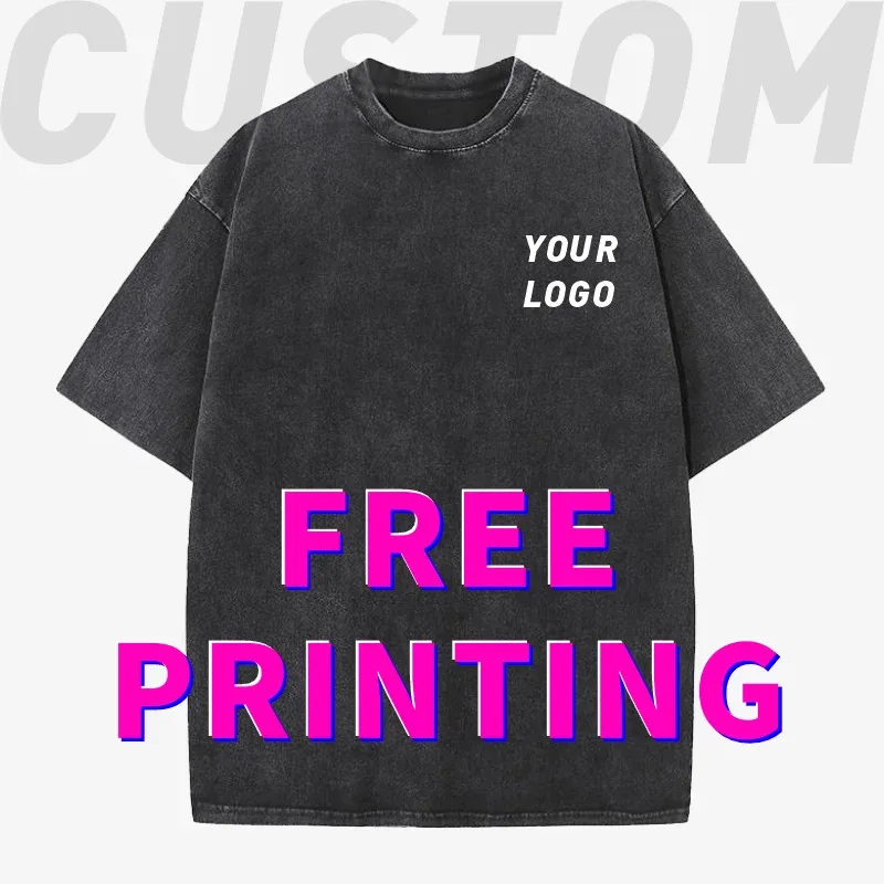 Customized T-shirts free printing logo images old design work clothes 100% cotton cultural shirts men's and women's clothes