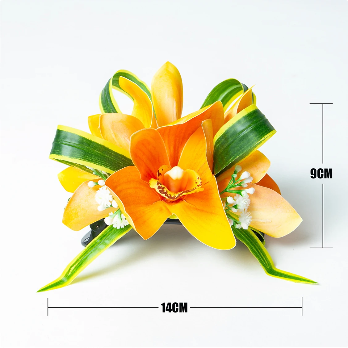 Tropical Style BB Hair Clip Hawaiian Silk Flower Bridal Headpiece Orchid Flower Fascinator Aloha Hula Dance Accessories