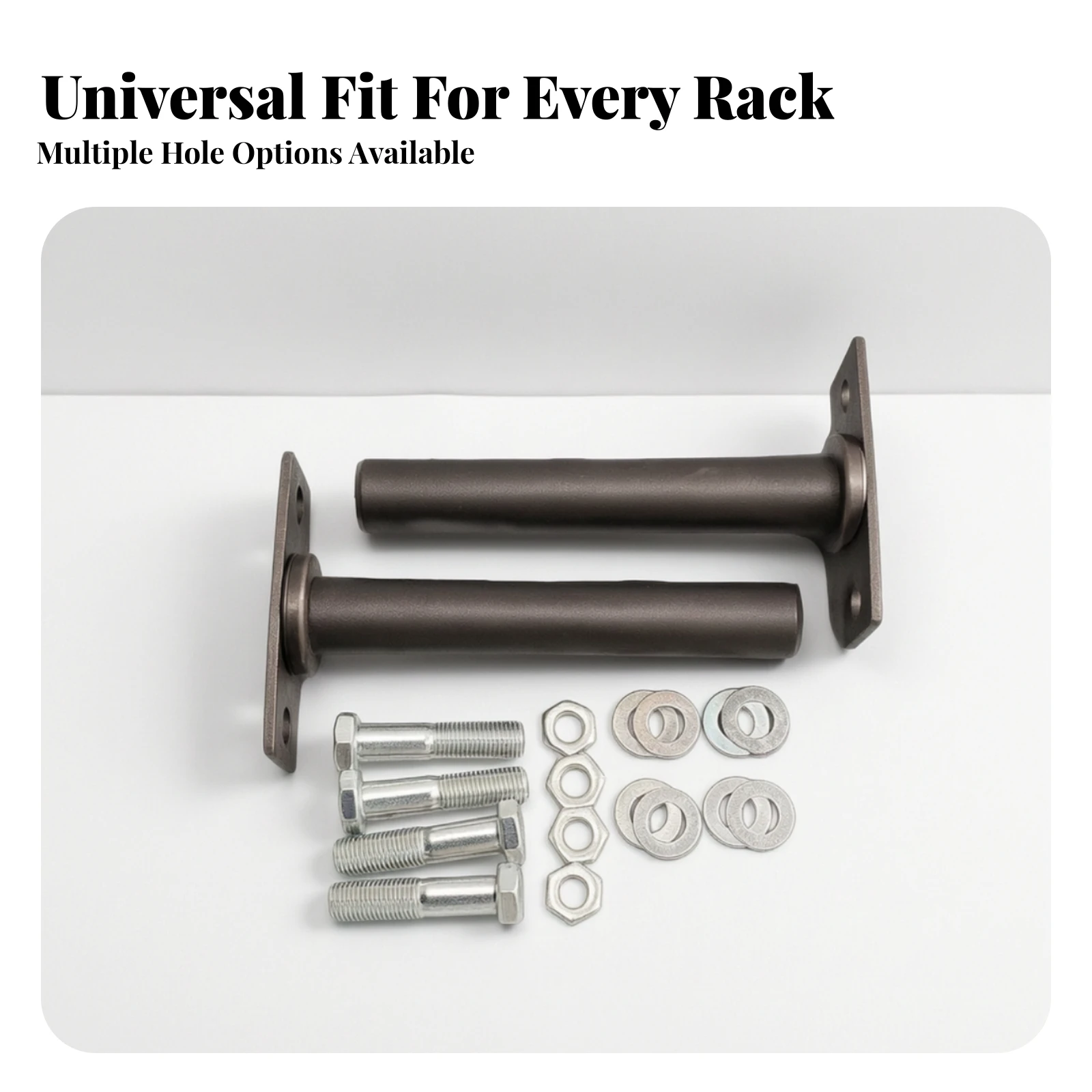Squat Rack Plate Storage Attachment Sturdy Weight Plate Holders with Mounting Hardware Holder Easy to Install Powder-Coated