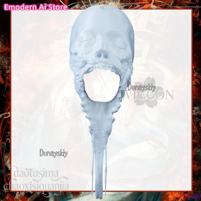 الرعب أنيمي الأبيض لتقوم بها بنفسك التلوين مخيف طويل الوجه شبح ثلاثية الأبعاد لعبة F تأثيري ساكوكو إيغراشي حمض البوليلاكتيك قناع الدعائم هالوين