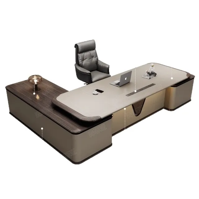 Yjq boss president table light luxury simple modern high-end furniture leadership office table and chair combination