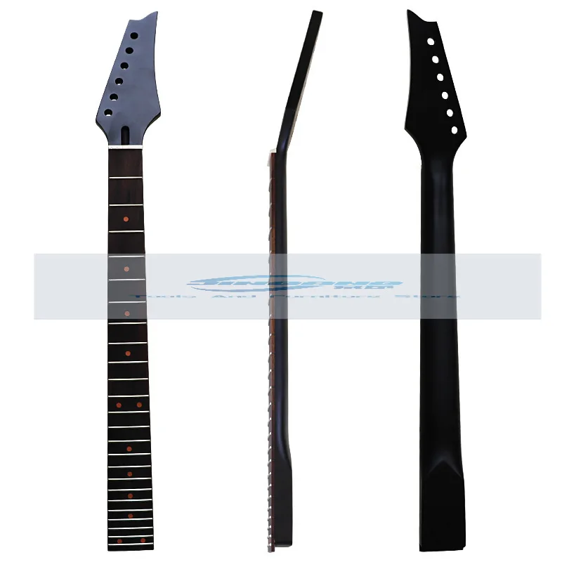 6-струнная 24-ладовая электрогитара, гриф «сделай сам», с кленовым красным точкой, черный матовый инструмент, аксессуары для гитары, ручка