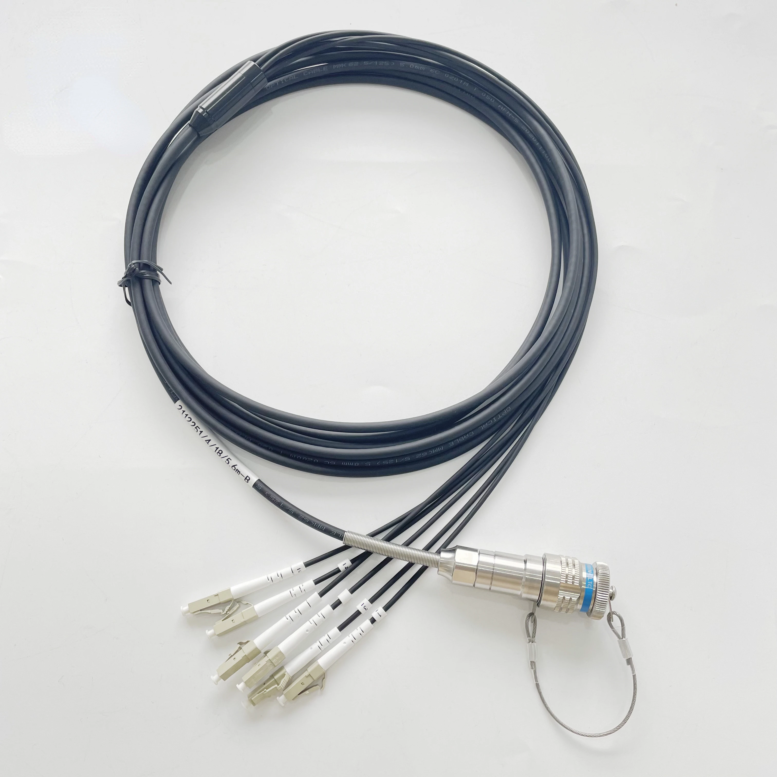 TELINK Fiber Optic Aerial Plug J599 Series 6-core Waterproof Aerial Plug  Armored Optical Cable Assembly