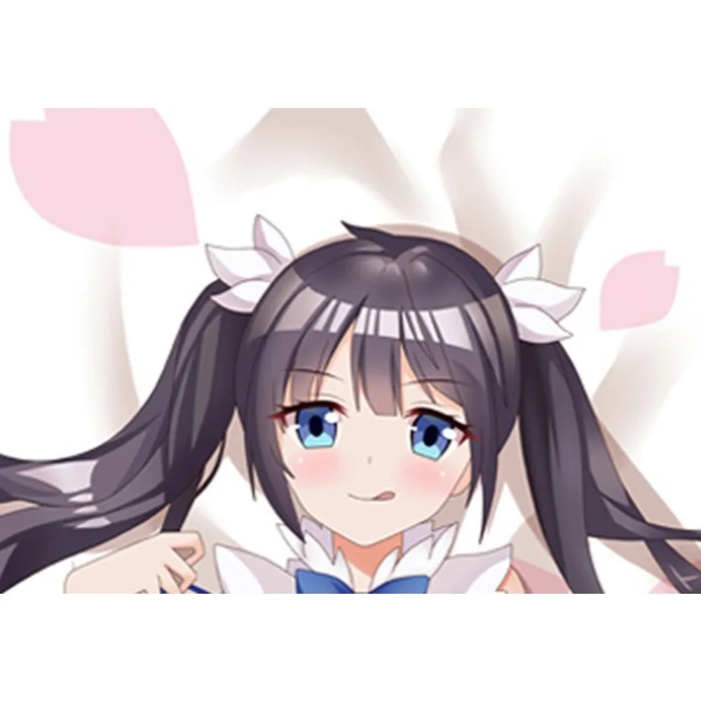 Twin‑Tail Girl Hestia Dakimakura Cover, Life‑Size Sleeping Hug Pillowcase, Comfort‑Soft Fabric Anime‑Style Cushion Case