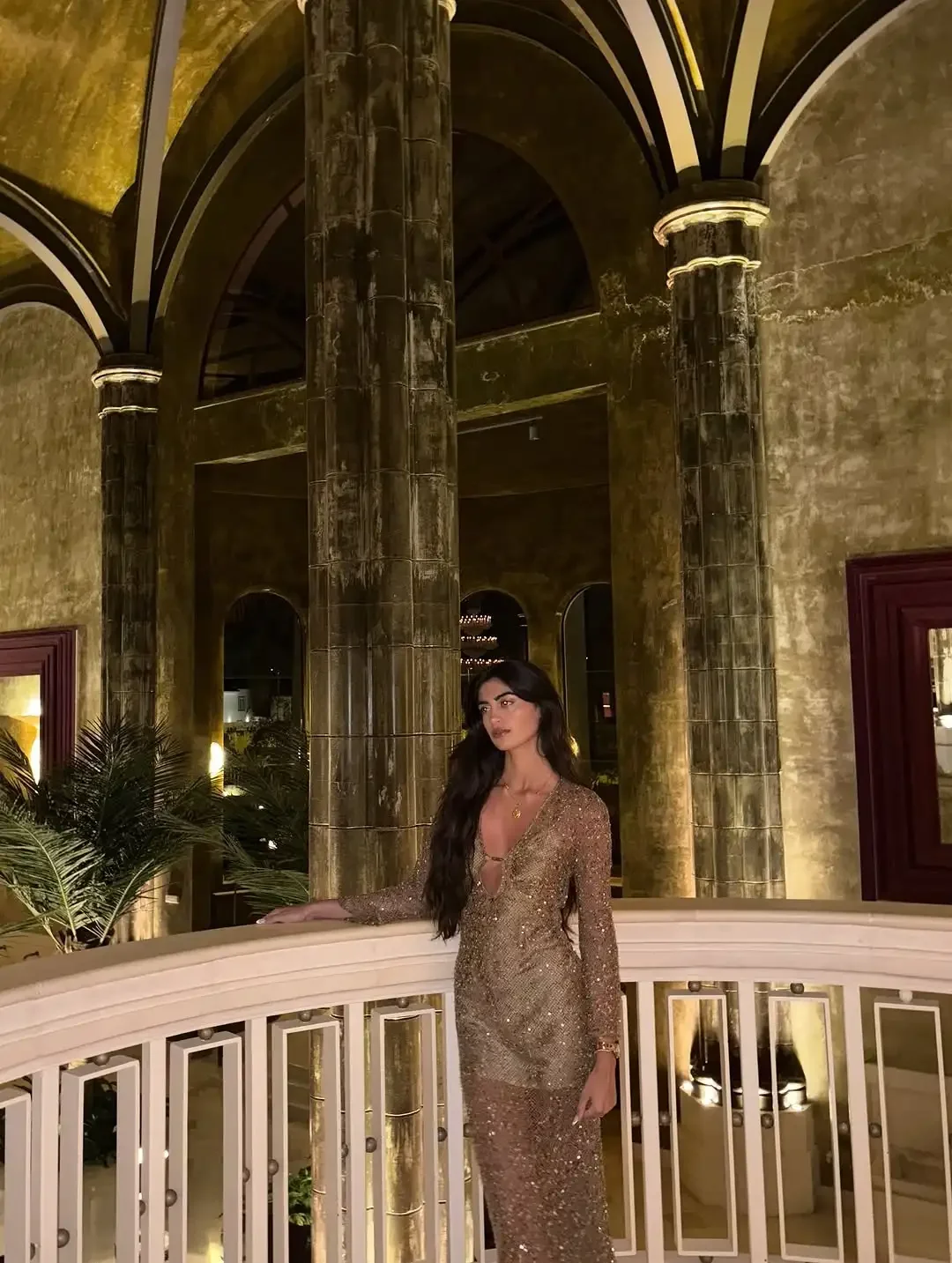 Vestido Midi calado con lentejuelas para mujer, vestido Sexy elegante de manga larga con escote en V profundo, vestidos ajustados transparentes, vestidos de fiesta de noche para mujer 2026