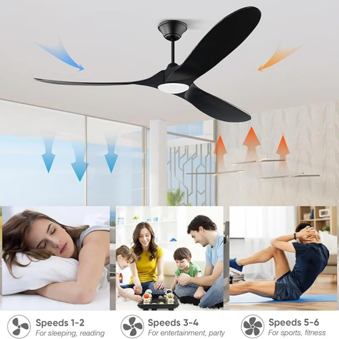 Kipas Angin Plafon 85-265V Den - Decor Lighting Ceiling Fans ulasan dan harga